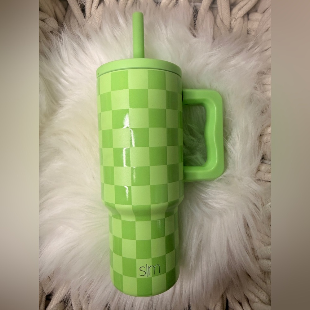 Simple Modern 24oz Kids Green Checkered Trek Tumbler